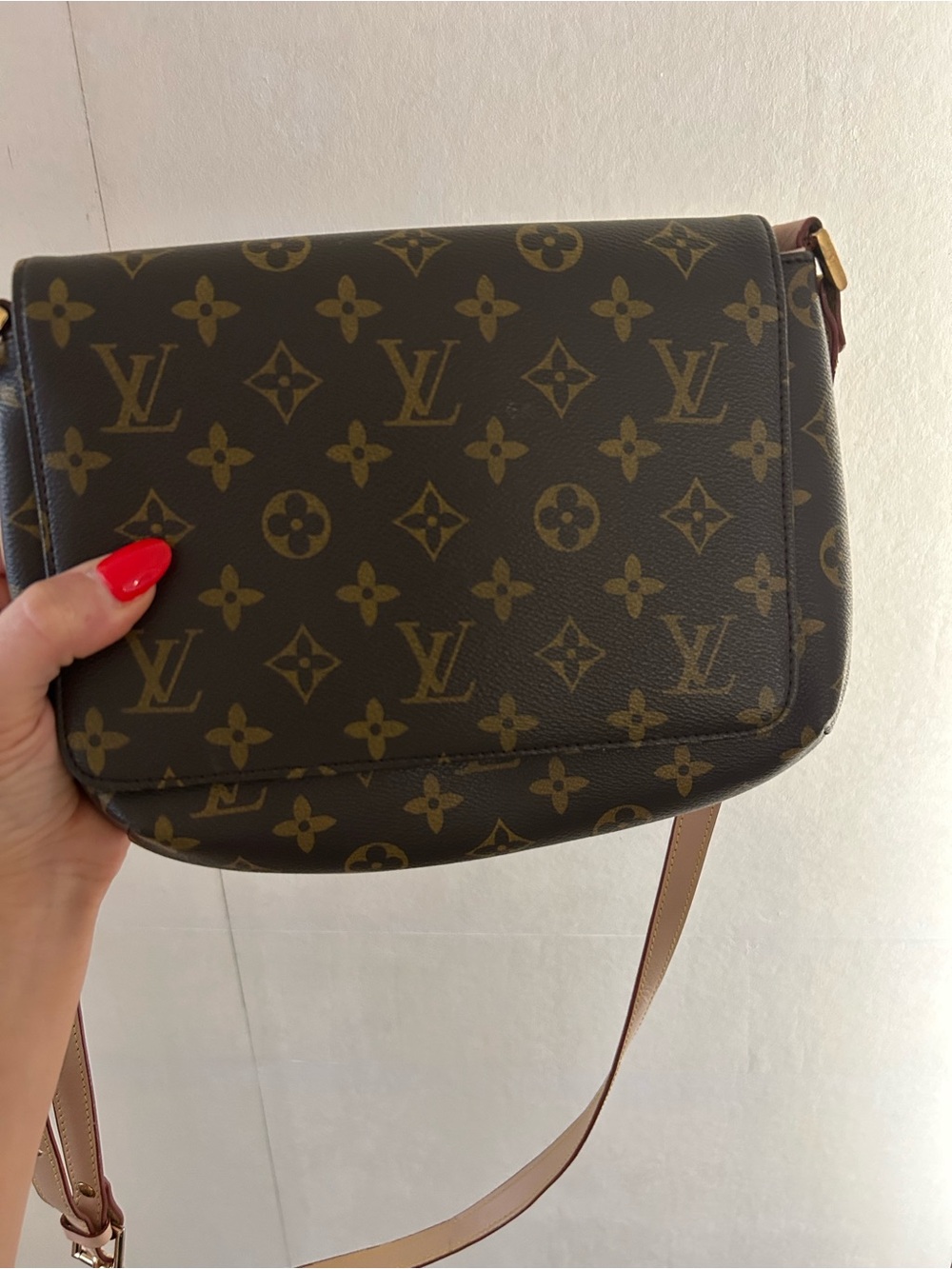 Louis Vuitton Monogram Canvas Crossbody in Brown and Gold